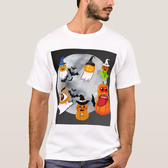 6 halloween characters T-Shirt (Front)