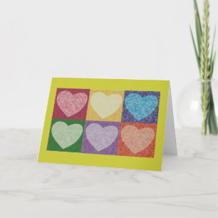 6 Hearts Holiday Card