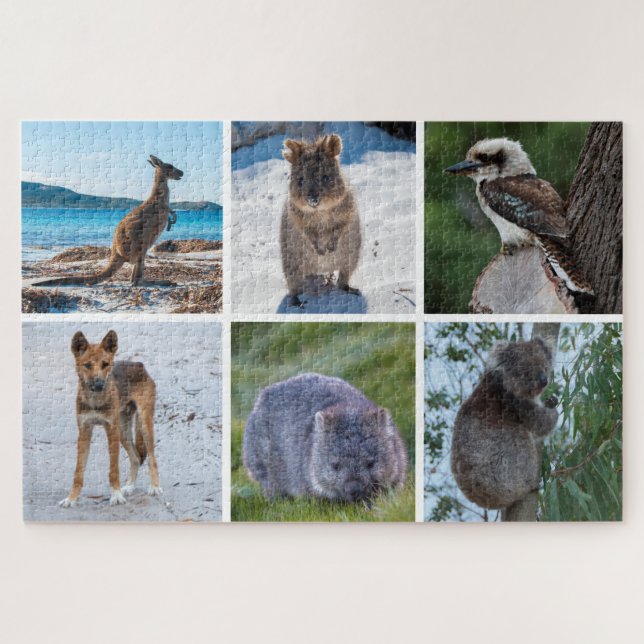 6-in-1 Animals of Australia, 1014 pieces Jigsaw Puzzle (Horizontal)