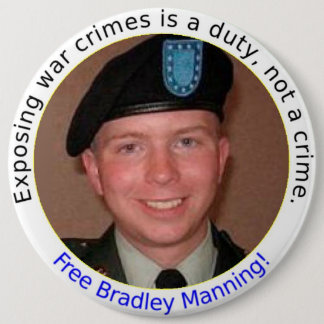 6 inch Free BradleyManning button