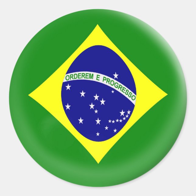 6 large stickers Brasil Brazilian flag (Front)