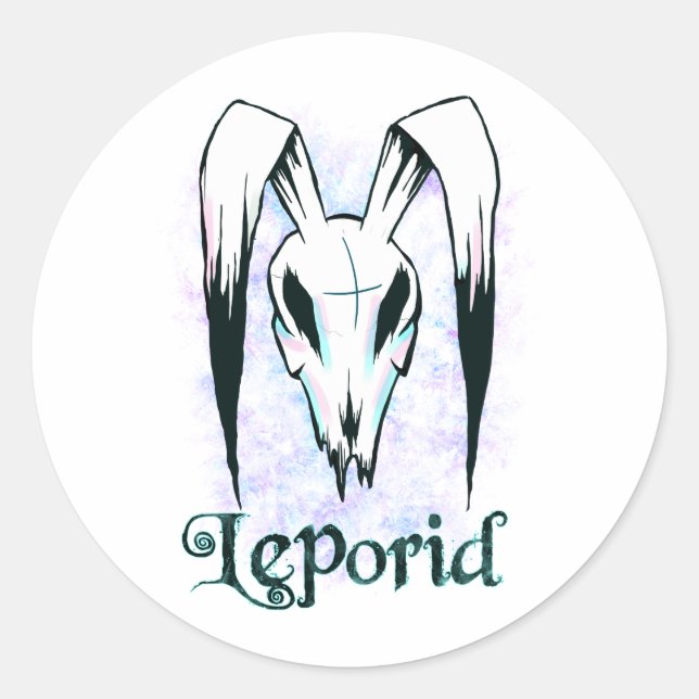 (6 Large Stickers) Leporid bunny logo Classic Round Sticker (Front)