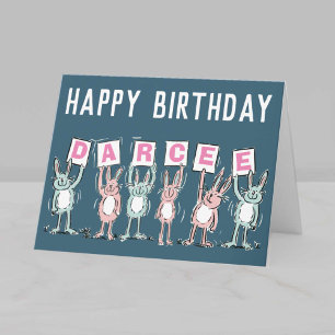 6 Letter Name Happy Birthday Card