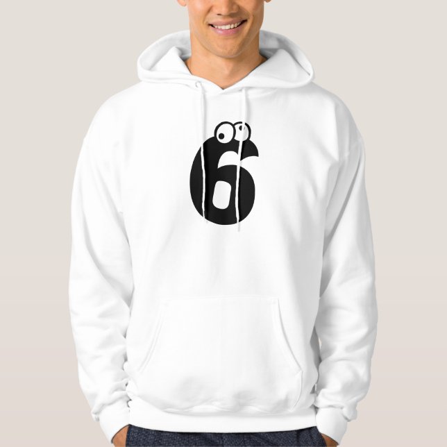 6, letter with eyeballs hoodie (Front)