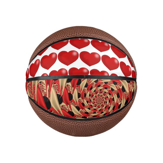 6" MINI BASKETBALL with HEARTS FOR A SWEETHEART (Front)
