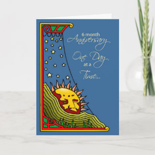 6 Month Anniversary Recovery Sun Card