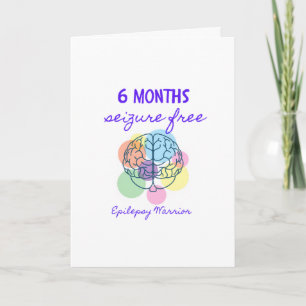 6 Months Seizure Free Epilepsy Warrior  Card