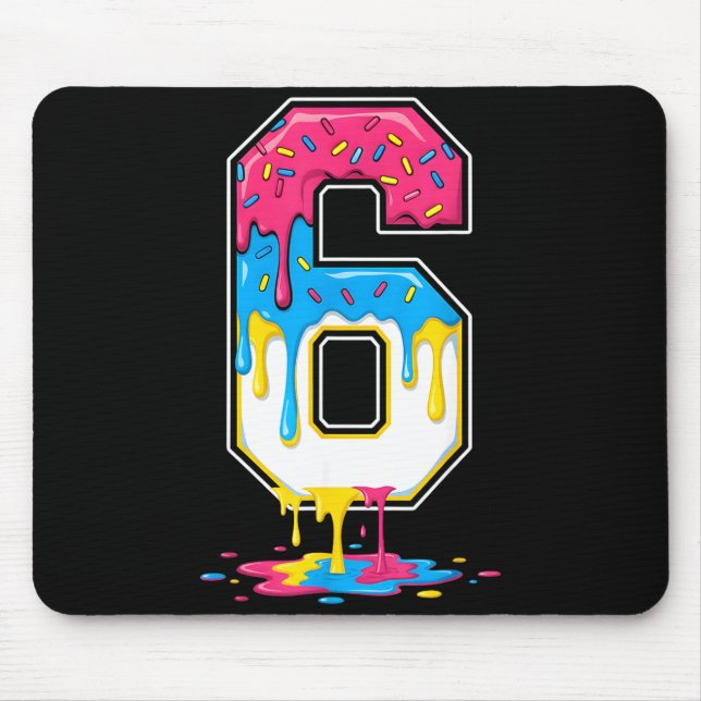 6 Number Seven Team Srts Ice Cream Drip Matching V Mouse Pad (Front)