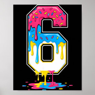 6 Number Seven Team Srts Ice Cream Drip Matching V Poster