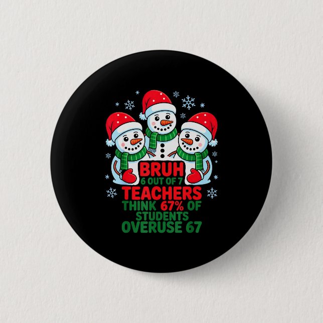 6 Out Of 7 Teachers Think 67% Of Students Overuse  Cm Round Badge (Front)