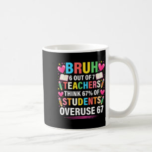 6 Out Of 7 Teachers Think 67% Of Students Overuse  Coffee Mug