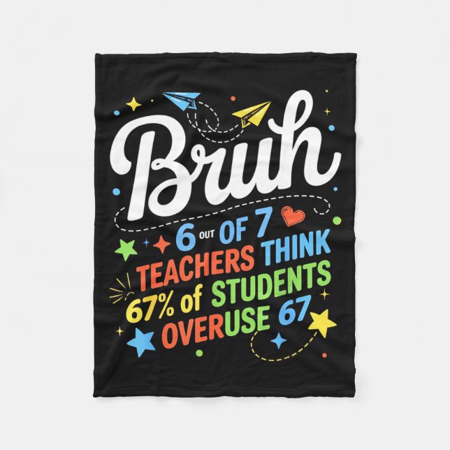 6 Out Of 7 Teachers Think 67% Of Students Overuse  Fleece Blanket (Front)