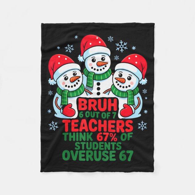 6 Out Of 7 Teachers Think 67% Of Students Overuse  Fleece Blanket (Front)