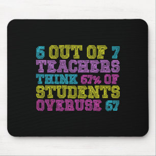 6 Out Of 7 Teachers Think 67% Students Overuse 67  Mouse Pad