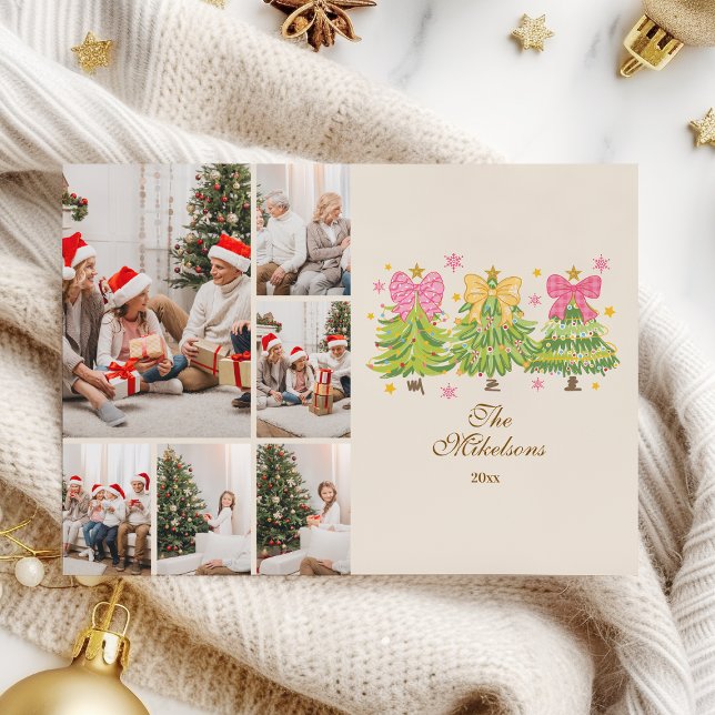 6 Photo Bright Ribbon Trees Holiday Family (Creator Uploaded)