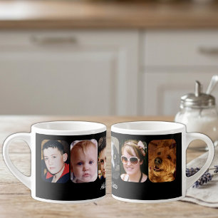 6 photo collage add text black espresso cup