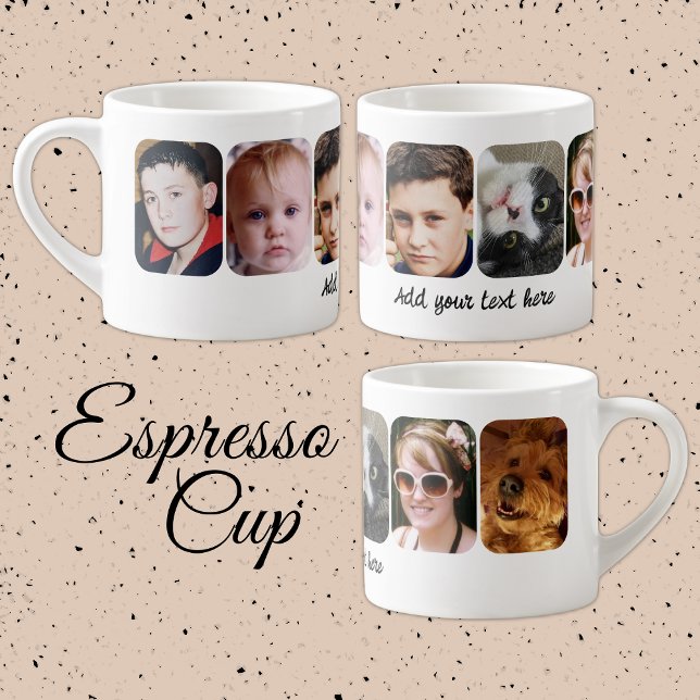 6 photo collage add text espresso cup (Creator Uploaded)