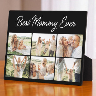 6 Photo Collage Best Mummy Ever Custom Modern Plaque