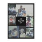 6 photo collage - black background - white text