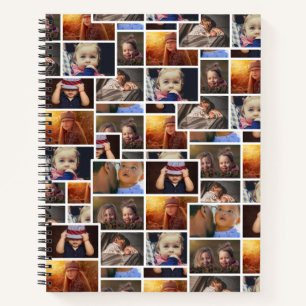 6 Photo Collage Family Photo Pattern Notebook