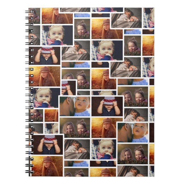 6 Photo Collage Family Photo Pattern Notebook (Front)