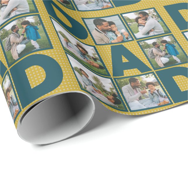 6 Photo Collage for Father's Day or Birthday Wrapping Paper (Roll Corner)