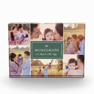 6 Photo Collage   Green Block