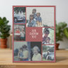 6 photo collage - mauve background - white text