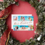 6 Photo Collage Mele Kalikimaka<br><div class="desc">Send cheer this holiday season with these fun,  modern styled six photo collage Christmas cards! They're perfect for showcasing favourite photos from your tropical beach vacation! Typography reads,  "Mele Kalikimaka" in real foil,  and the back of the card contains a sand design over a white background.</div>