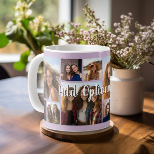 6 Photo Collage Optional Text -- CAN Edit Colour Coffee Mug