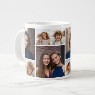 6 Photo Collage - Same Collage on Both Sides Large Coffee Mug