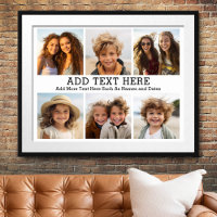 6 Photo Collage with 2 Lines of Simple Text