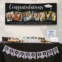 6 Photo Congrats Graduate 2026 Graduation Black