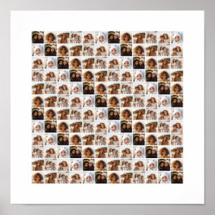6 photo diagonal maximalist all over pattern poster