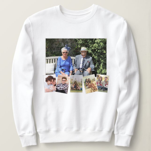 6 Photo Family Collage Custom Sweatshirt (Design Front)