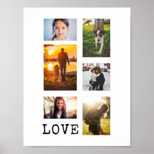 6 Photo Frame Collage Poster