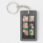 6 Photo Frames Black with White Dots Personalised