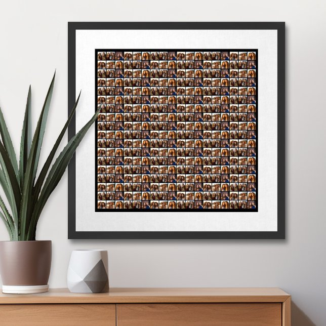 6 photo staggered all over pattern poster (Custom Poster with Photo Collage)