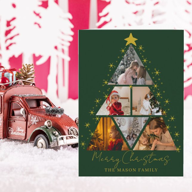 6 Photo Tree Shape Christmas Card (Creator Uploaded)