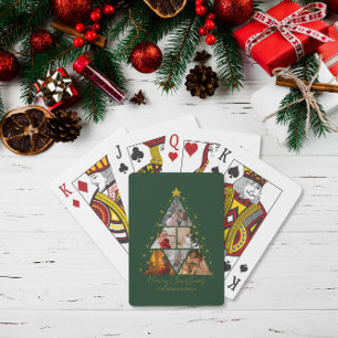 6 Photo Tree Shape Christmas memory game Playing Cards