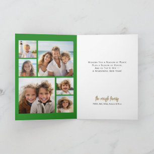 6 Photo - Warmest Wishes Christmas Tree Ornaments Holiday Card