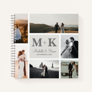 6 Photo Wedding Collage Newlyweds Keepsake Notebook