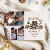 6 Photo Western First Christmas As Mrs and Mr