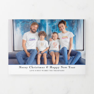 6 Photo Year In View Newsletter Combined with Tri- Tri-Fold Holiday Card