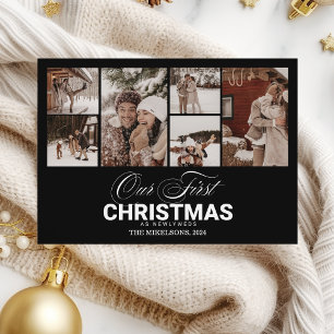 6 photos First Christmas as Newlyweds Holiday Card