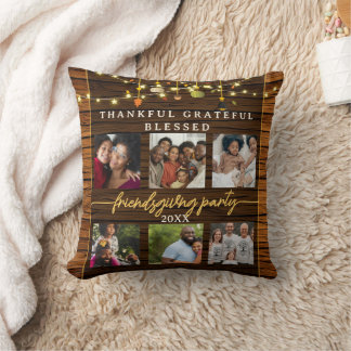 6 photos Rustic friendsgiving party fun Cushion