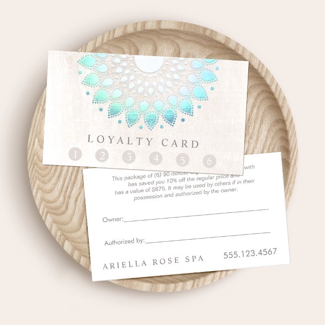 6 Punch Customer Loyalty Massage Spa Lotus Card (Creator Uploaded)