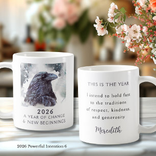 6. Raven 2026 Year of Change Powerful Intention Coffee Mug