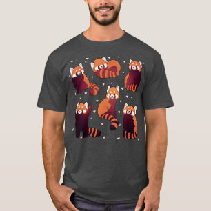 6 Red panda stickers pack cute illustration 1 T-Shirt