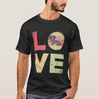 6 Retro vintage Dachshund Dog Mum Gifts Dachshund T-Shirt